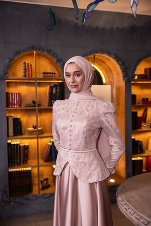 Amelisse Abiye Toz Pembe - Görsel 3