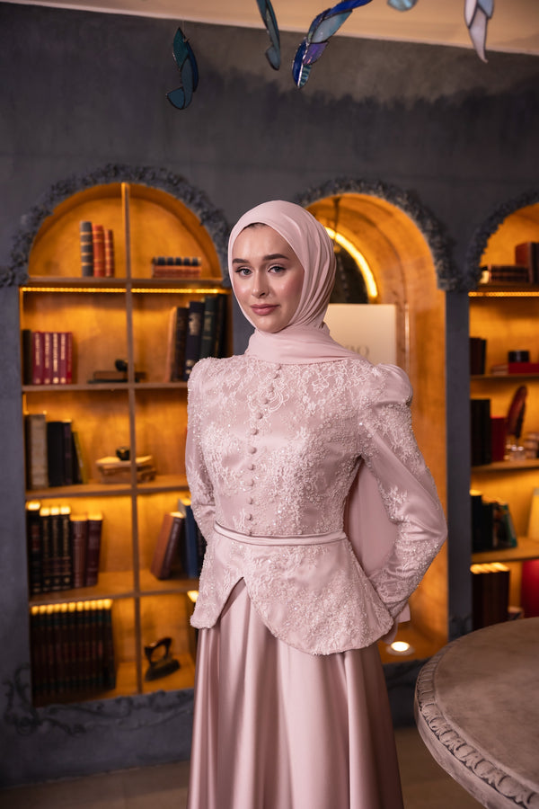 Amelisse Abiye Toz Pembe - Görsel 3