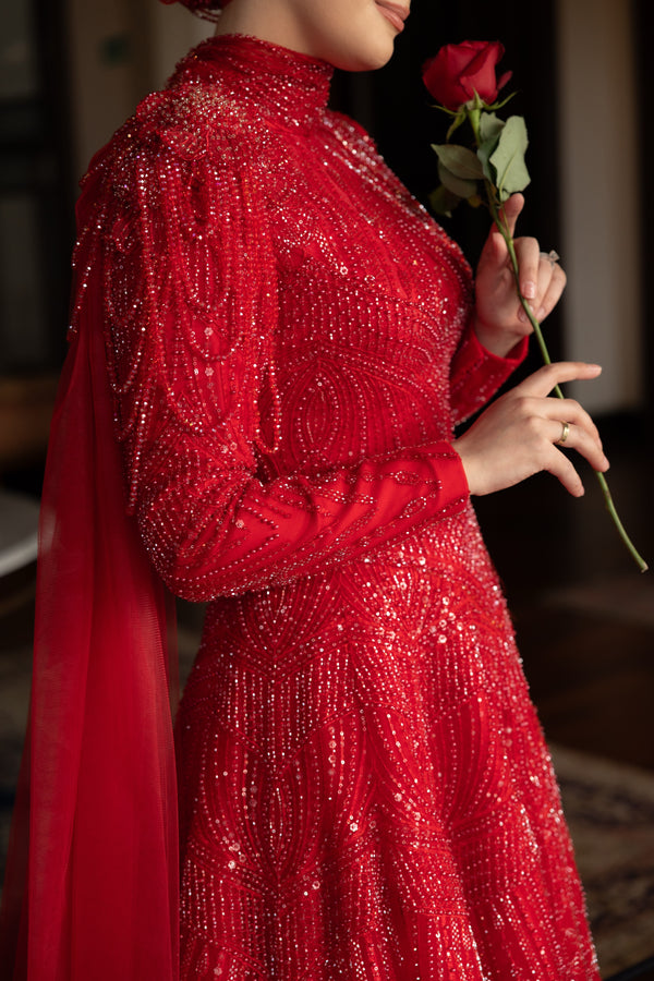 Mehenna Abiye Kırmızı - Görsel 6