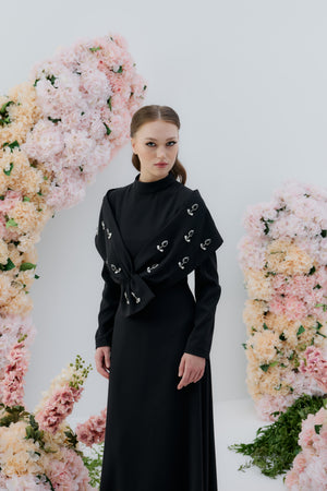 Peonia Abiye Siyah - Görsel 3