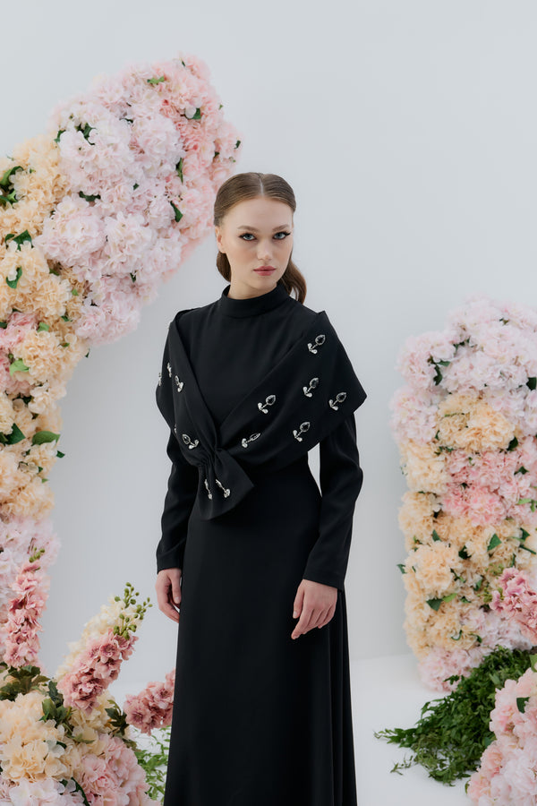 Peonia Abiye Siyah - Görsel 3